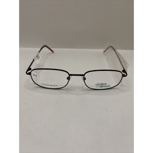 Earth Elements Eyeglasses Titanium WMEE100 229 Demo Lens Brown 53-19-140 - Picture 2 of 7